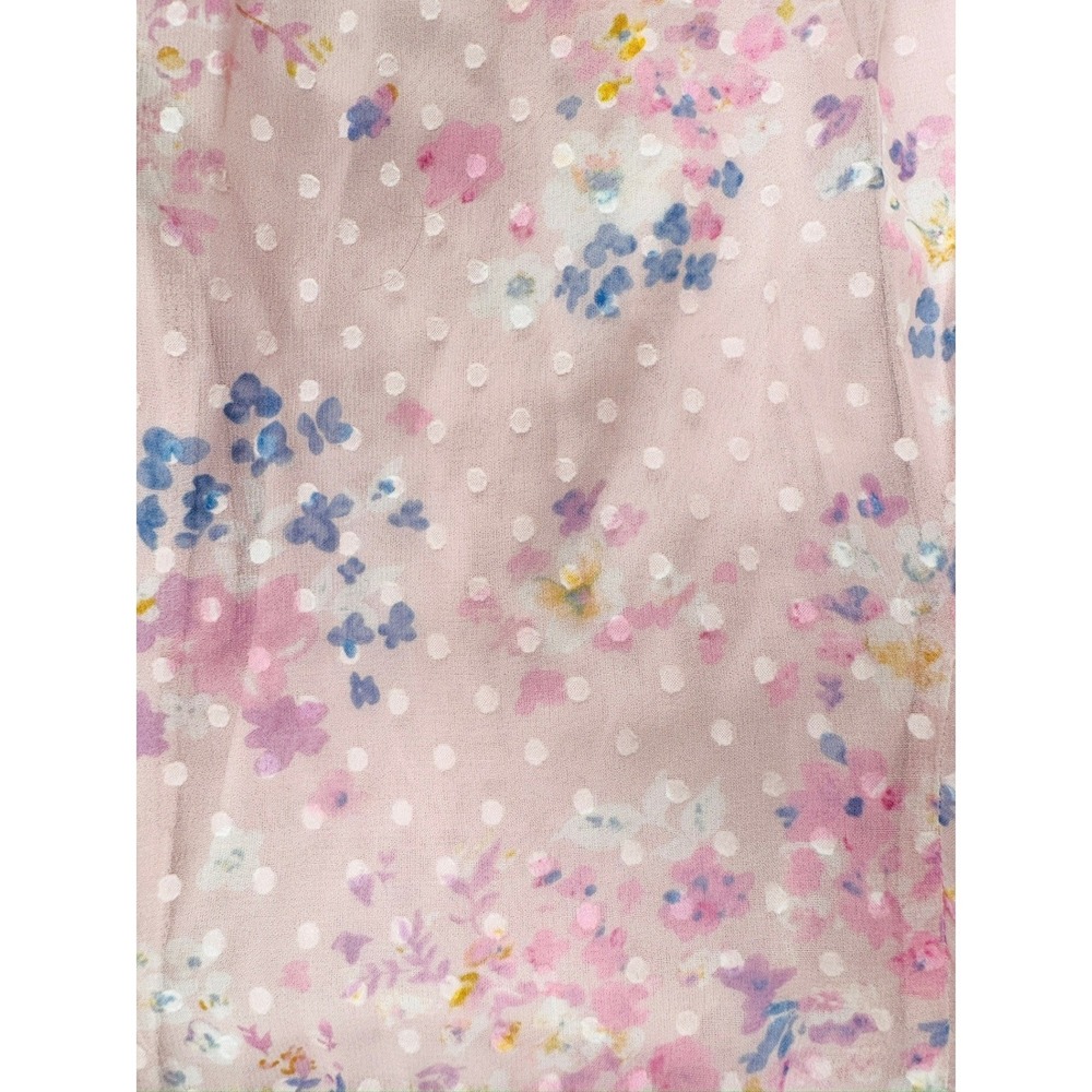 Lucy In The Sky Cindi Floral Dotted A-Line Dress Pink Size Medium NWT - Picture 5 of 8
